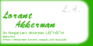 lorant akkerman business card